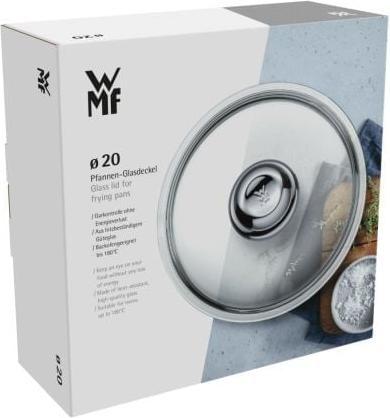 Produktbild WMF Glasdeckel Pfannendeckel 20cm Kochtopfdeckel Ersatzdeckel Metallknauf (20 cm, Metall, Glas)