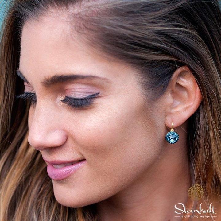 Actual product image Steinkult earrings with cut crystals "Sia" (Crystal)