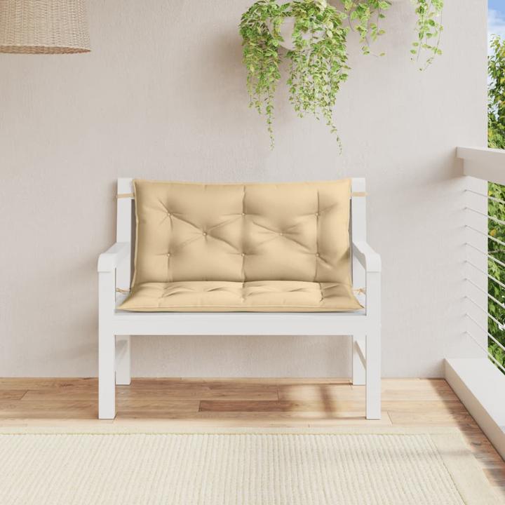 Actual product image VidaXL Garden bench cushions 2 pcs. fabric (100 x 50 x 7 cm)