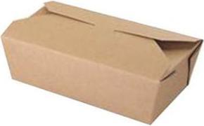 Produktbild MultiLine Takeaway aeske 1000 ml 185/167x103/90x58 mm Karton med PE Brun/Hvid,250 stk/krt