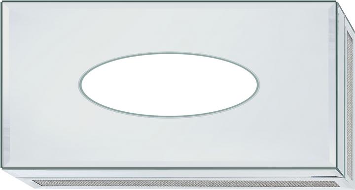 Actual product image Beliani Tissue box holder mirror optic silver 25 x 15 cm CHARLY