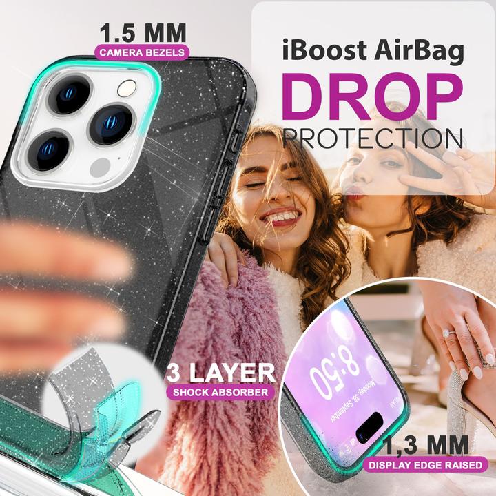 Produktbild Nalia Glitzer Hybrid Hülle (Apple iPhone 16 Pro Max)