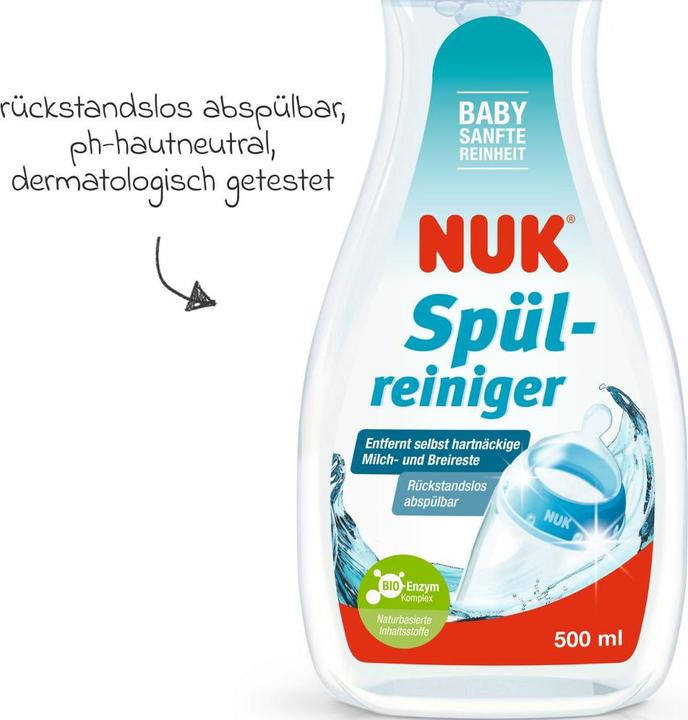 Immagine prodotto NUK Detergente per risciacquo 500ml per la pulizia di biberon e tettarelle (500 ml)