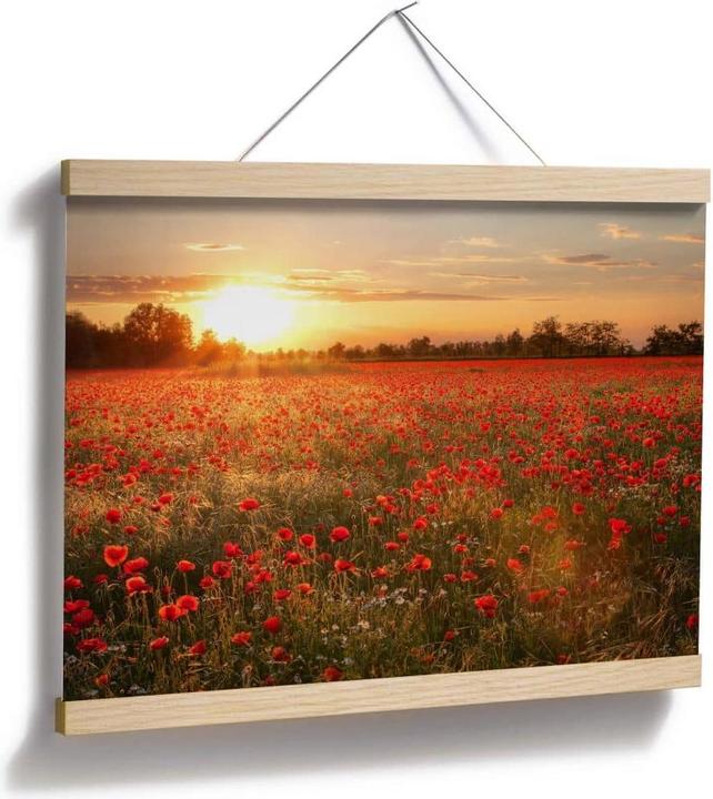 Actual product image Trenddeko Poppy field in sunset (30 x 40 cm)