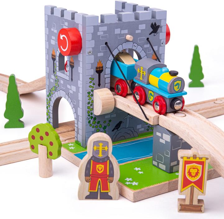 Produktbild Bigjigs Holz Schienen - Zugbrücke