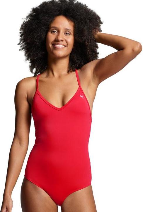 Puma Swim Women V-Neck Crossback Swimsuit 1p
