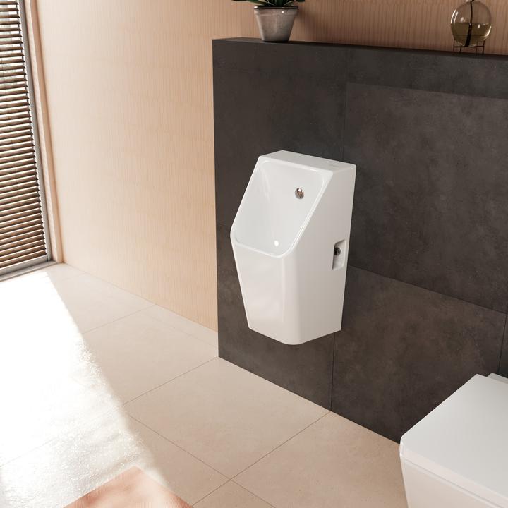 Image du produit hansgrohe EluPura Original Q urinoir, sans bord de chasse, arrivée à larrière, 320x305x600mm, bla