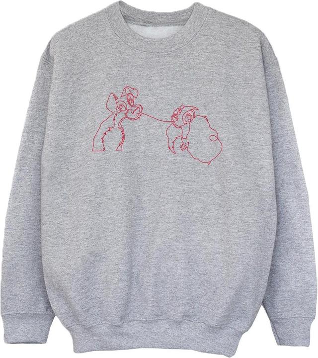 Actual product image Disney Boys Lady And The Tramp Spaghetti Outline Sweatshirt (128)