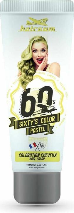 Hairgum SIXTY'S COLOR hair color #yellow sunrise 60 ml (Yellow Sunrise)