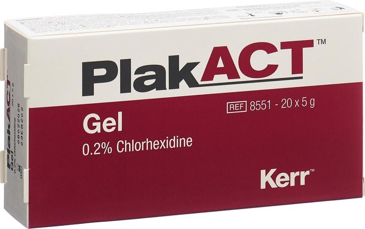 Produktbild PlakACT Gel 0.2% Chlorhexidin 20 Tb 5g (20 x, 489.60 ml, 178 g)