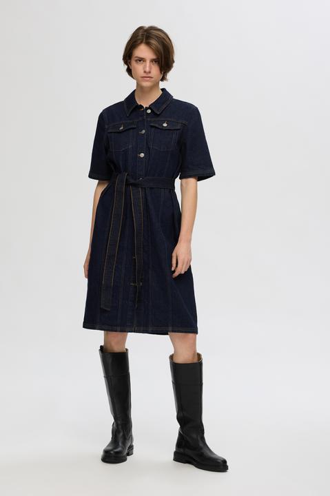 Image du produit Selected Femme Robe en jean à manches courtes (40)