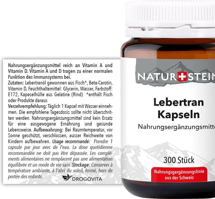 Produktbild Naturstein Lebertran (300 Stück, Kapseln, 171 g)