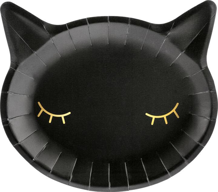 Image du produit Partydeco Assiette Chat Noir (6 x)