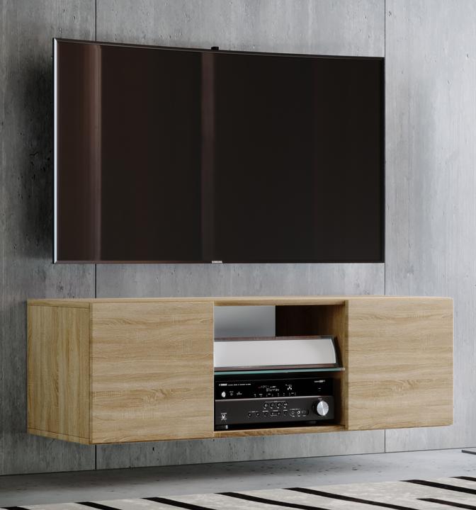 Actual product image VCM Wood TV wall lowboard television cabinet Jusa (95 x 36 x 40 cm)