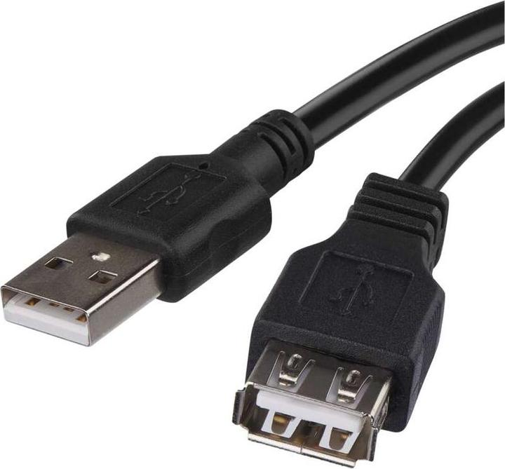Produktbild Emos USB Kabel 2.0 A Stecker – A Steckdose 2m (2 m, USB 2.0)