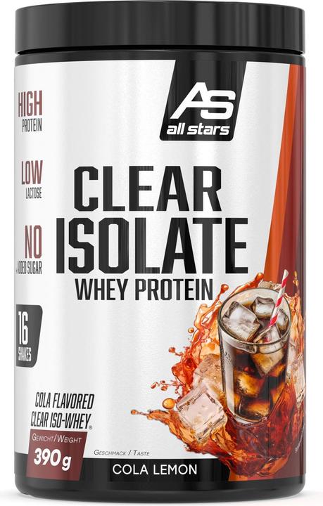 Immagine prodotto All Stars Proteine Whey Isolate Clear (barattolo da 390 g) (Cola, 1 pz., 390 g)