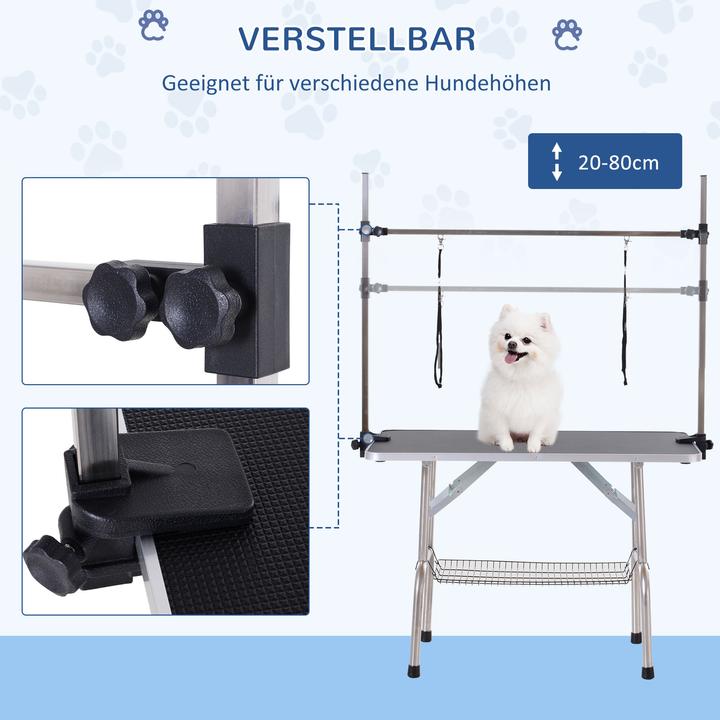 Produktbild PawHut Hundetrimmtisch mit verstellbarer Stange (Hund)