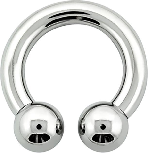 Produktbild Star Piercing Circular Barbell Innengewinde silber mit zwei Kugeln (ohne Messing, Chirurgenstahl 316L)