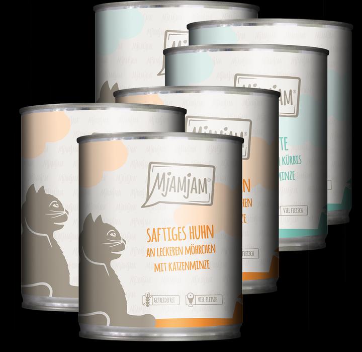 Actual product image Mjamjam Cat wet food (Adult, 6 pcs., 800 g)