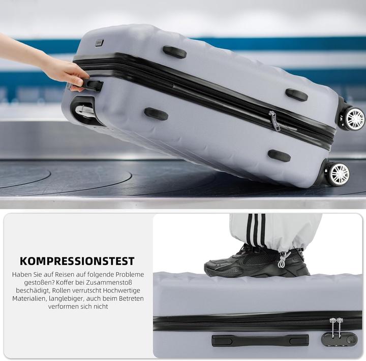 Produktbild Beibye 3-teiliges Kofferset mit Zwillingsrollen (Handgepäck (bis 50l), M (50 - 90l), XL (ab 115l))