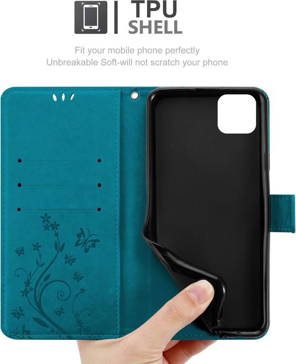 Productafbeelding Cadorabo Bloemen Boekomslag (Huawei Y5p)