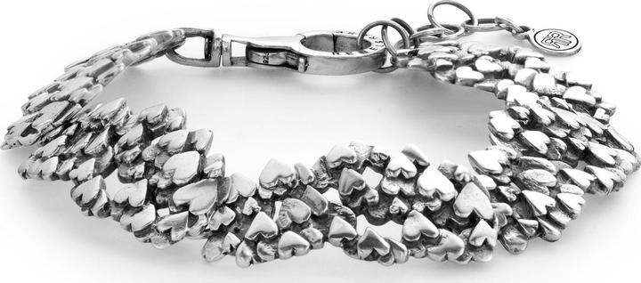 Produktbild Rebel & Rose Armband Hearts & Hearts RR-BR024-S-XSSM Damen (15 cm, 925er Silber)