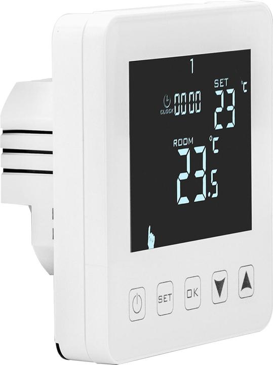 Produktbild Casativo Wand Thermostat für Fussbodenheizung, Touch-Tasten, LCD-Display, programmierbar, 4er-Set