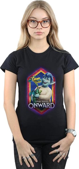 Actual product image Disney Womens/Ladies Onward Laurel And Blazey Crest Cotton T-Shirt (XXL)
