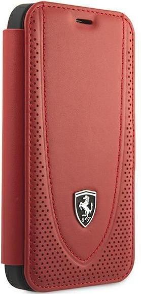 Image du produit Ferrari FEOGOFLBKP12SRE iPhone 12 mini 5,4" czerwony/red book Off Track Perforated (Apple iPhone 12 mini)