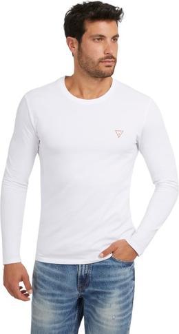 Guess Herren Langarmshirt Ls Core Tee Weiss