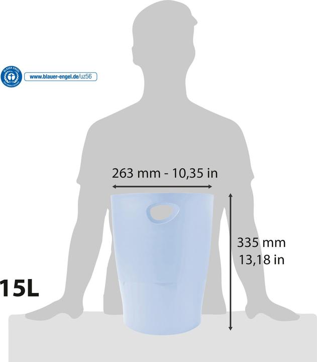 Actual product image Exacompta Ecobin wastepaper bin (15 l)