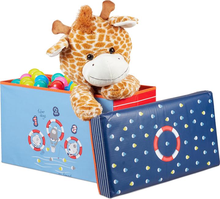 Actual product image Relaxdays Kids' Toy Box Ottoman