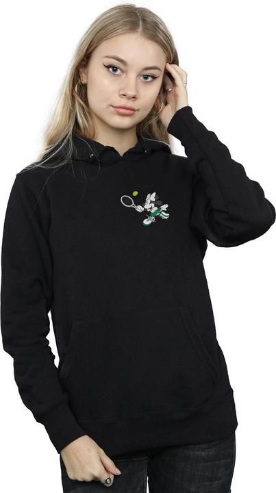 Immagine prodotto Disney Minnie Mouse Tennis Breast Print Felpa con Cappuccio Donna (L)