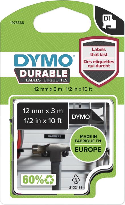 Produktbild Dymo D1 (1.20 cm, Schwarz)