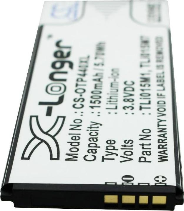 Actual product image CS Cameron Sino Alcatel One Touch Pixi 4 4.0 Battery TLi015M1, TLi015M7, OT-4034