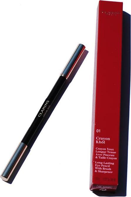 Actual product image Clarins Crayon Khol Long-Brush & Sharpener (01 Carbon Black)