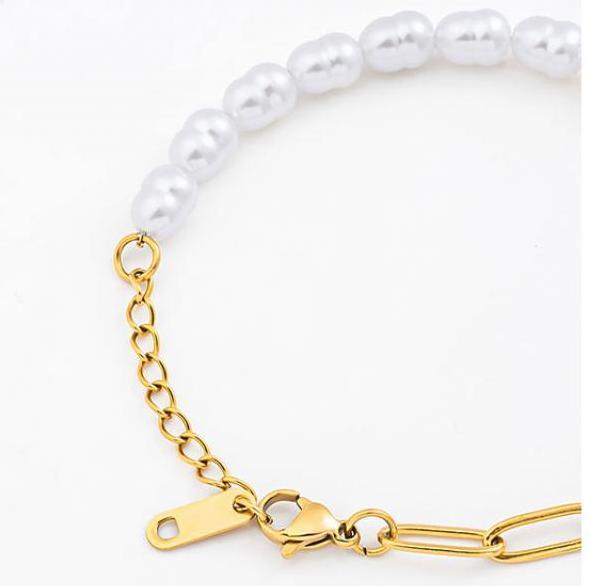 Immagine prodotto Sensora Jewelry Bracciale con maglie di perle (Acciaio inossidabile)