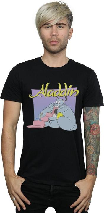 Actual product image Disney Mens Aladdin Genie Wishing Dude T-Shirt (L)