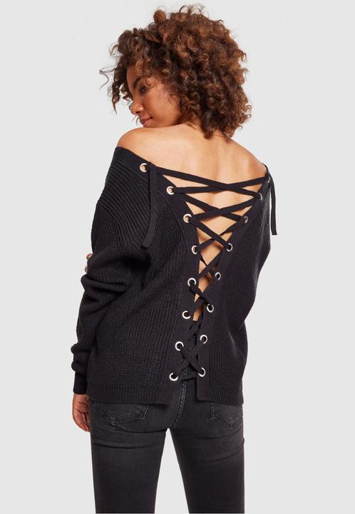 Actual product image Urban Classics Ladies Back Lace Up Sweater (XS)