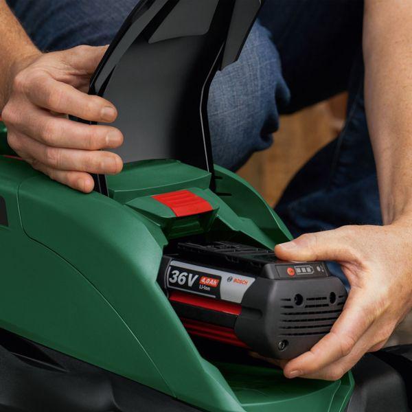 Actual product image Bosch Home & Garden AdvancedRotak 36V-40-650 cordless lawn mower, 1 x 36V 4.0Ah battery (Rechargeable battery operated)