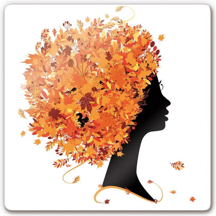 Actual product image Trenddeko Autumn leaf hair (50 x 50 cm)