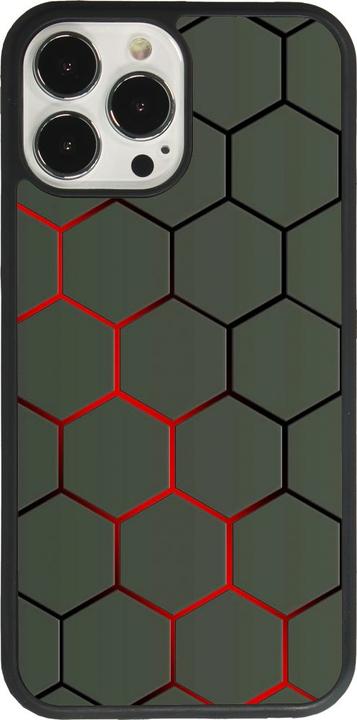 Image du produit PhoneLook Coque Silicone rigide noir Geometric Line red (Apple iPhone 13 Pro Max)