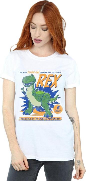 Actual product image Disney Womens/Ladies Toy Story 4 Rex Terrifying Dinosaur Cotton Boyfriend T-Shirt (XL)