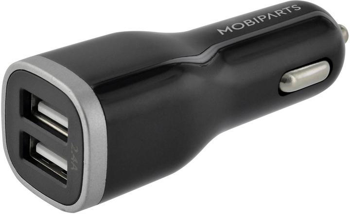 Actual product image Mobiparts Car Charger Dual USB 12W/2.4A + Micro USB Cable Black