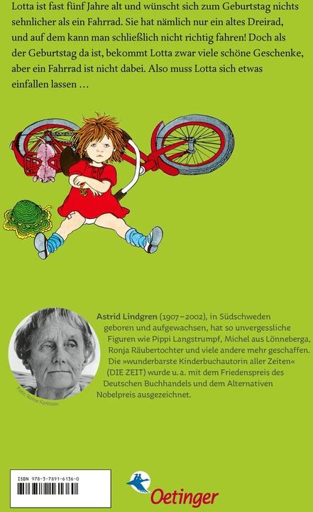 Immagine prodotto Na klar, Lotta kann radfahren! (Tedesco, Astrid Lindgren, Ilon Wikland, Thyra Dohrenburg, 1972)