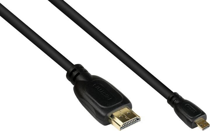 Produktbild Good Connections Anschlusskabel HDMI 2.0b, Stecker (Typ A) an Mirco Stecker (Typ D), 4K / UHD @60Hz, 18 Gbit/s, vergo (2 m, HDMI)