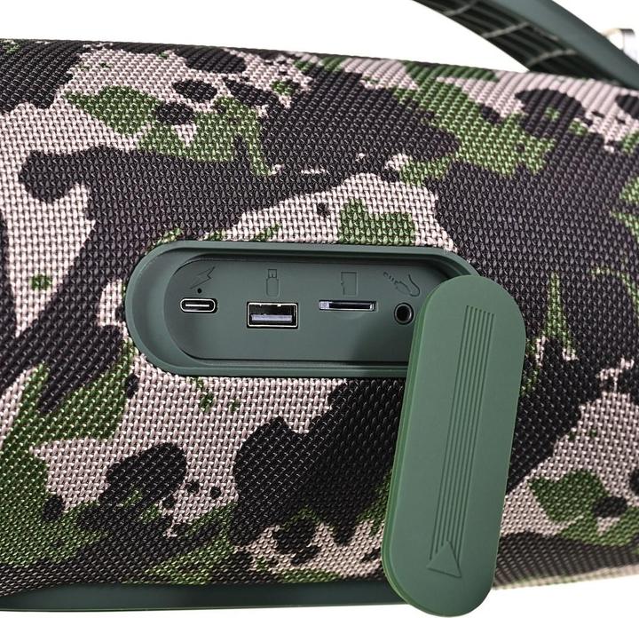 Actual product image Hoco Bluetooth speakers wireless speaker bluetooth HA4 camouflage green (4 h)