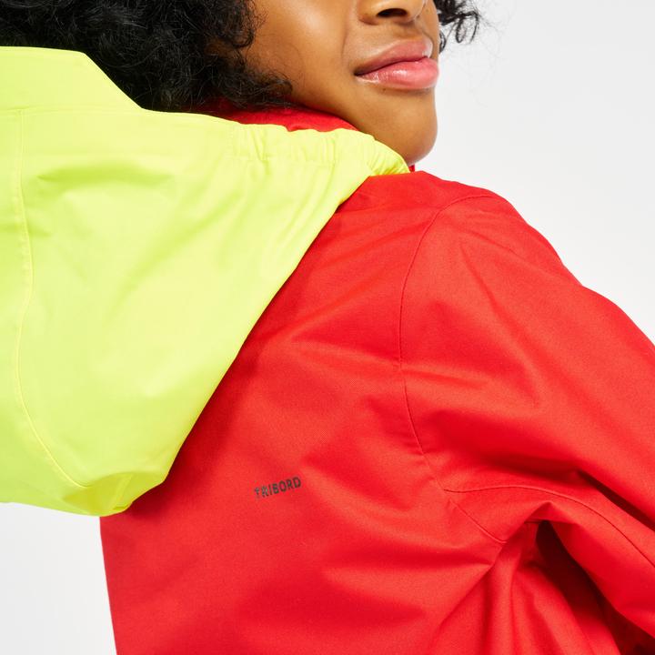 Produktbild Tribord Regenjacke Segeljacke Kinder wasserdicht winddicht - Sailing 300 rot/gelb (10, 11, 12)