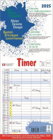 Familienplaner Blanko Weiss (19 x 50 cm)
