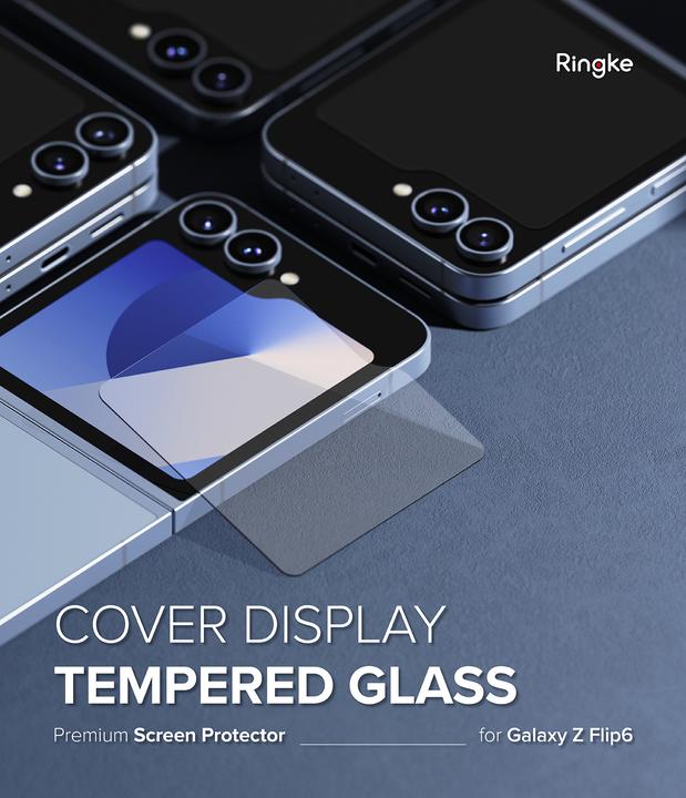 Actual product image Ringke Screen Protector for Galaxy Z Flip 6 COVER DISPLAY PROTECTOR GLASS 2 pack (2 Piece, Samsung Galaxy Z Flip6)